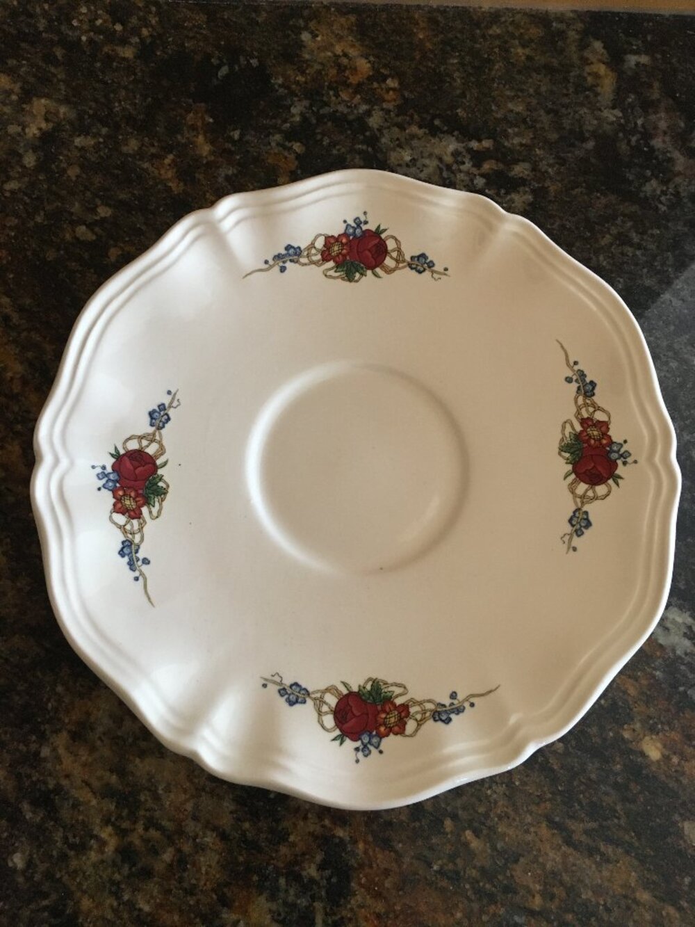 VTG Sarreguemines Obernai Henri Loux French Faience Saucer for Oversized Cup #1